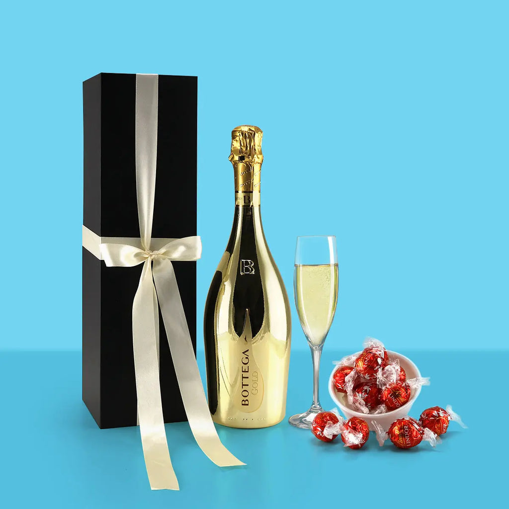 Bottega Gold Prosecco with Lindt Balls Hamper - Goldelucks Same Day Gift Delivery