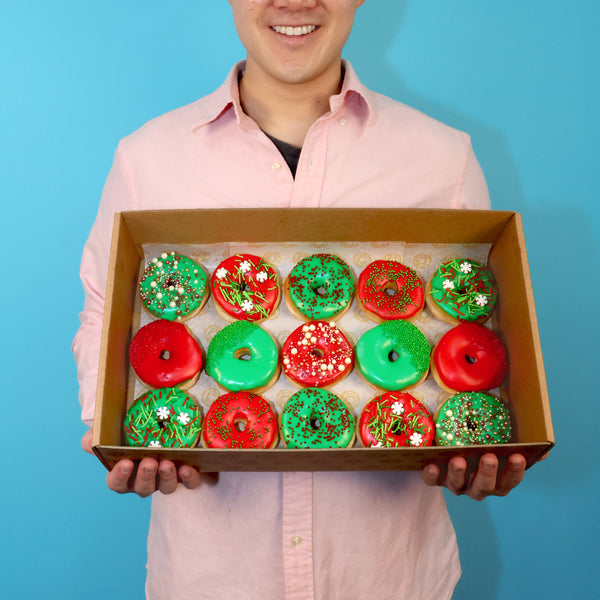 Assorted Christmas Donut Box