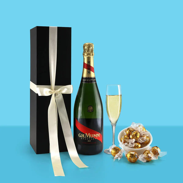 G.H. Mumm Champagne with Lindt Balls Hamper - Goldelucks Same Day Gift Delivery