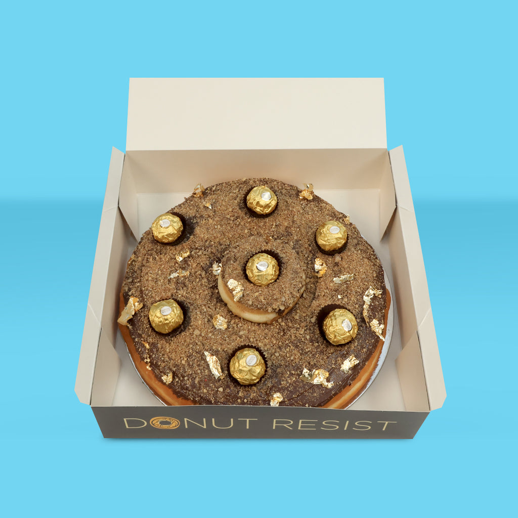 Gold Nutella Rocher Donut Cake