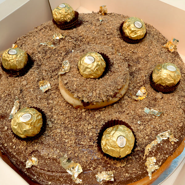 Gold Nutella Rocher Donut Cake