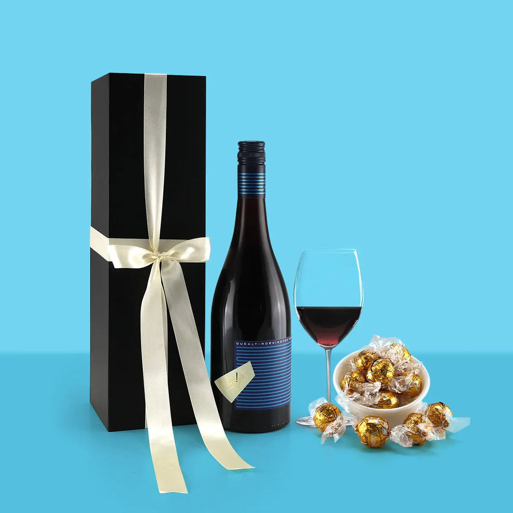 Quealy Pinot Noir with Lindt Balls Hamper - Goldelucks Same Day Gift Delivery