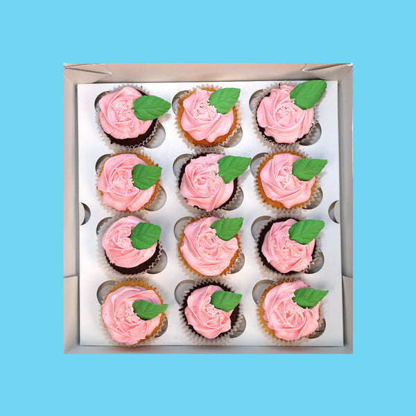 Pink Rose Cupcakes