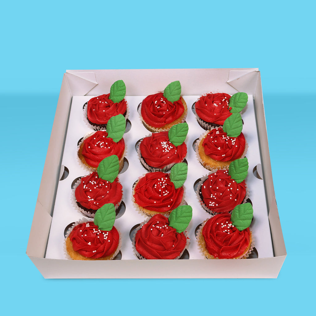 Red Rose Cupcakes