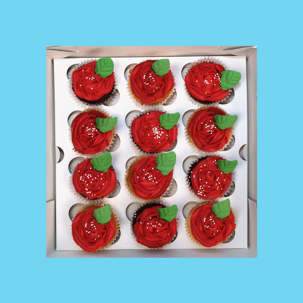 Red Rose Cupcakes