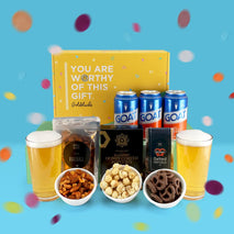 Very Enjoyable Beer & Snacks Hamper - Goldelucks Same Day Gift Delivery