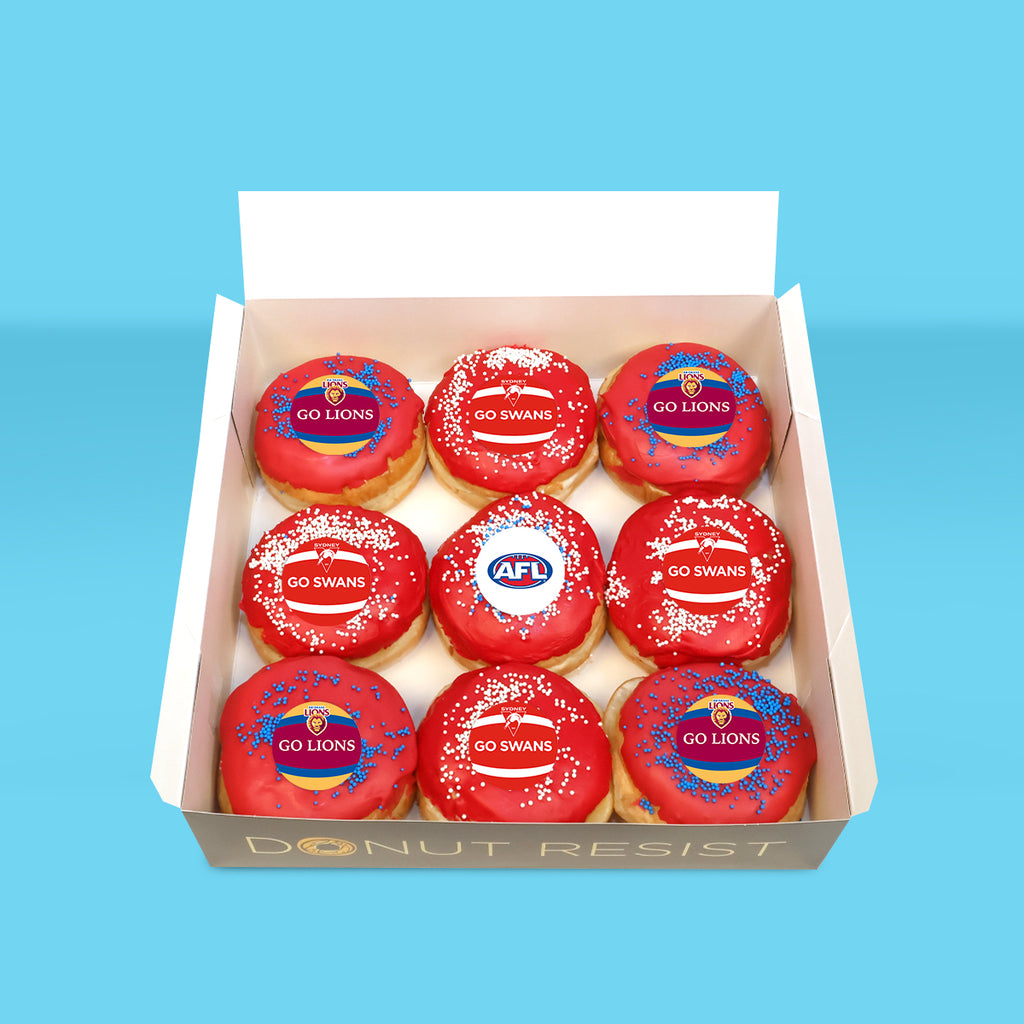 Sydney Swans & Brisbane Lions AFL Donuts