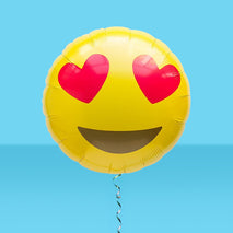 Emoji Heart Eyes Balloon