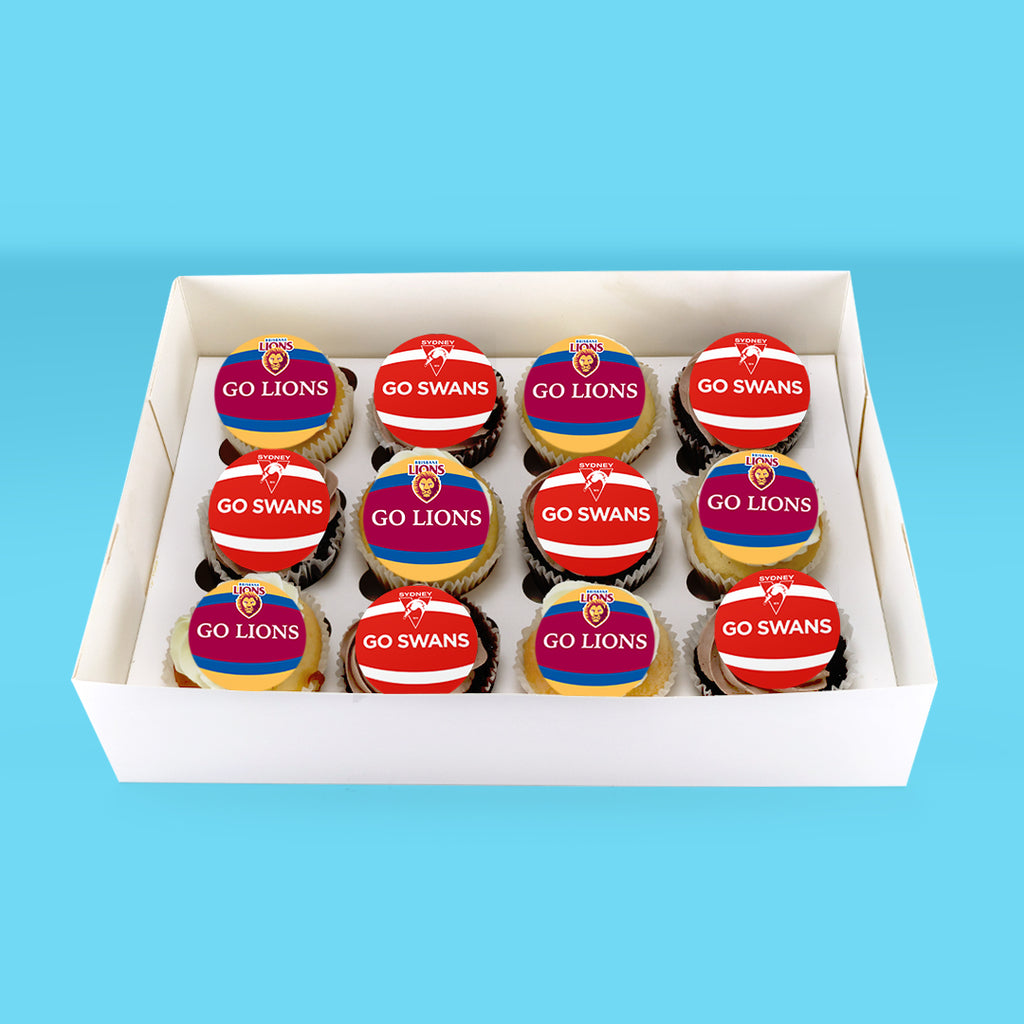 Sydney Swans & Brisbane Lions AFL Cupcakes