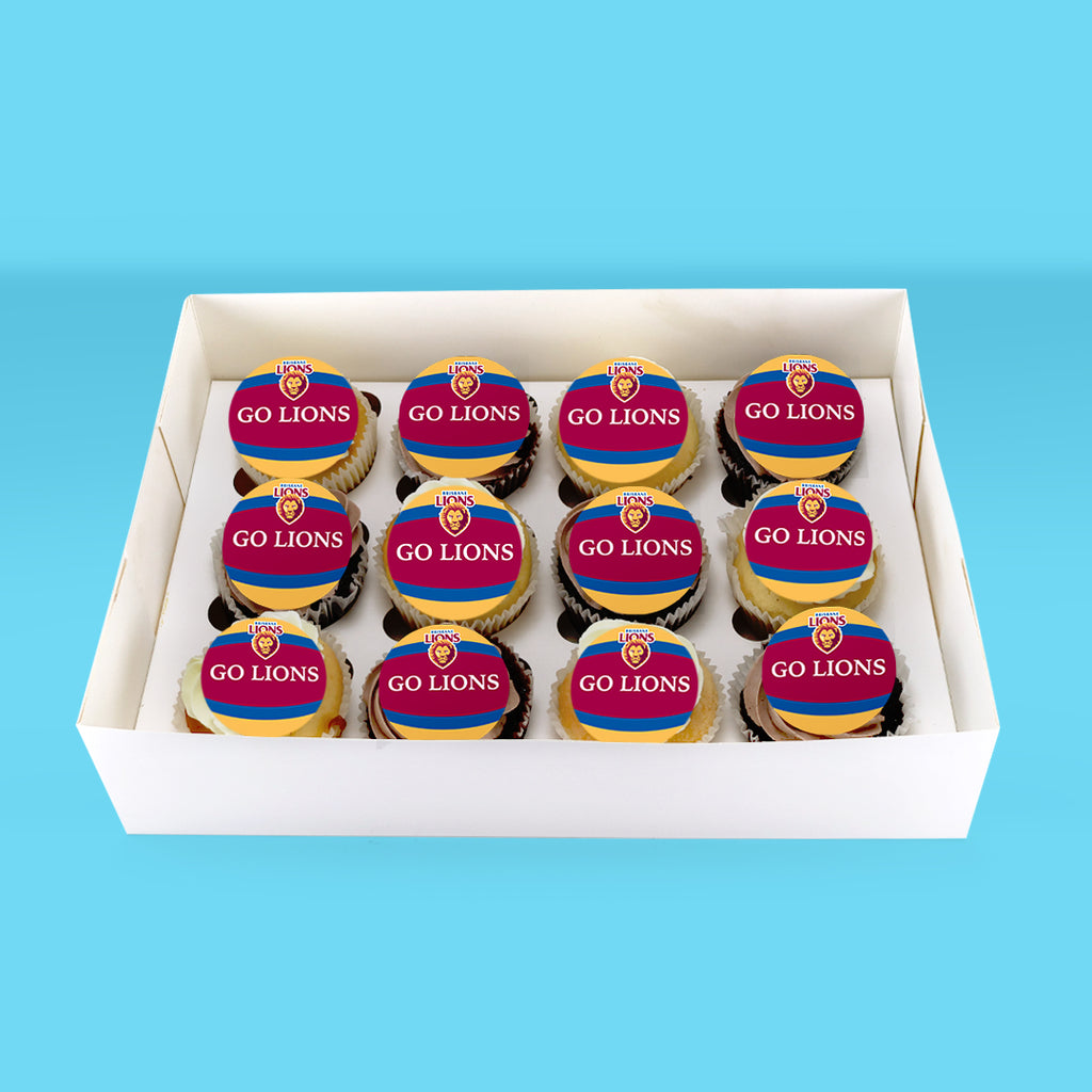 Brisbane Lions AFL Cupcakes