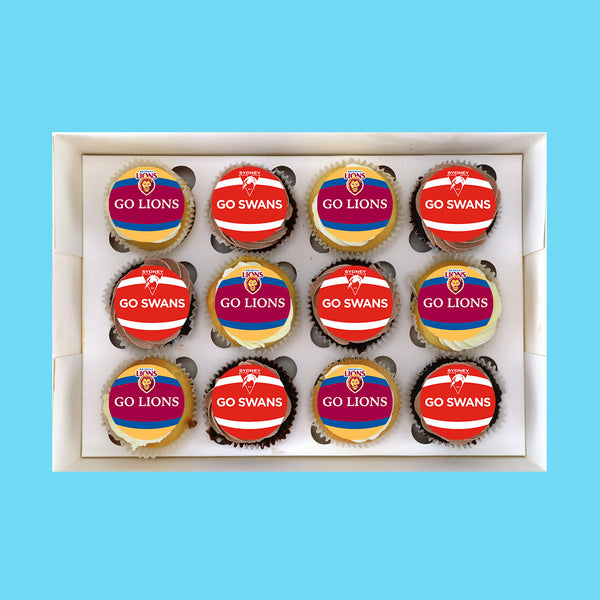 Sydney Swans & Brisbane Lions AFL Cupcakes