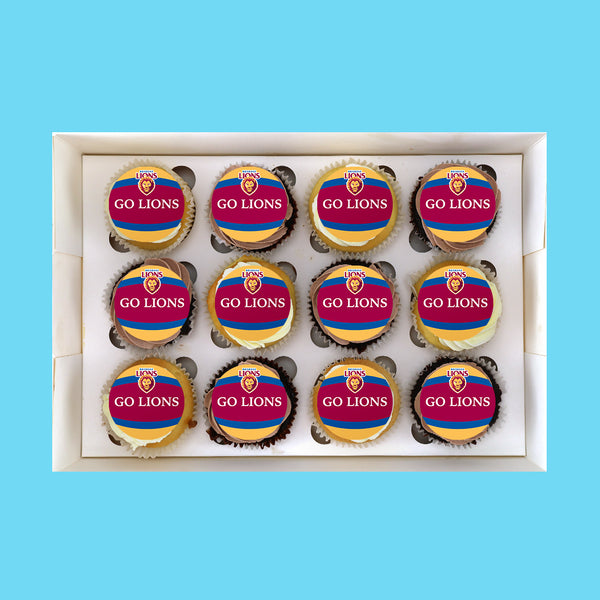 Brisbane Lions AFL Cupcakes