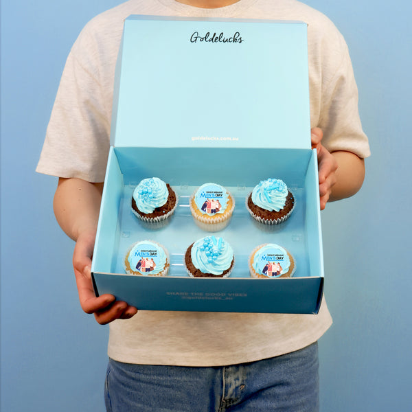 International Men's Day Cupcakes with Filling - AUS WIDE