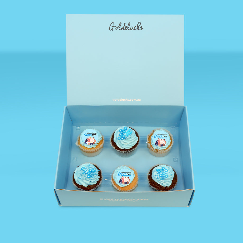 International Men's Day Cupcakes with Filling - AUS WIDE