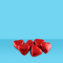 6x Red Chocolate Hearts