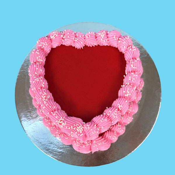 Red Heart Cake